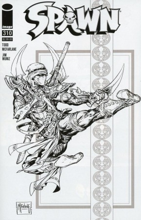 SPAWN #310 COVER D MCFARLANE BLACK AND WHITE